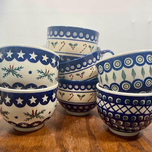 Boleslawiec Polish Pottery Large Mug – 18 oz – YOU CHOOSE – Hand Painted – Made in Poland