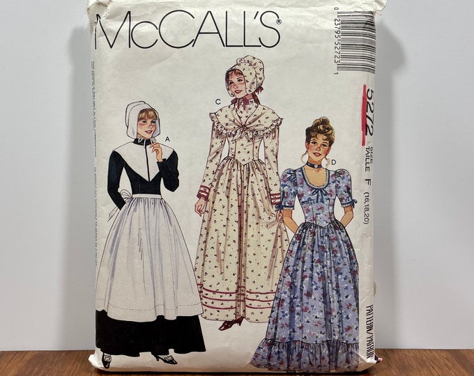 Mccall's 5272 Halloween Sewing Pattern, Pioneer, Frontier, Pilgrim ...