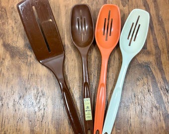 Foley Cooking Utensils - You Choose - Slotted Spoon, Fork -  Nylon Plastic Foley Retro Kitchen