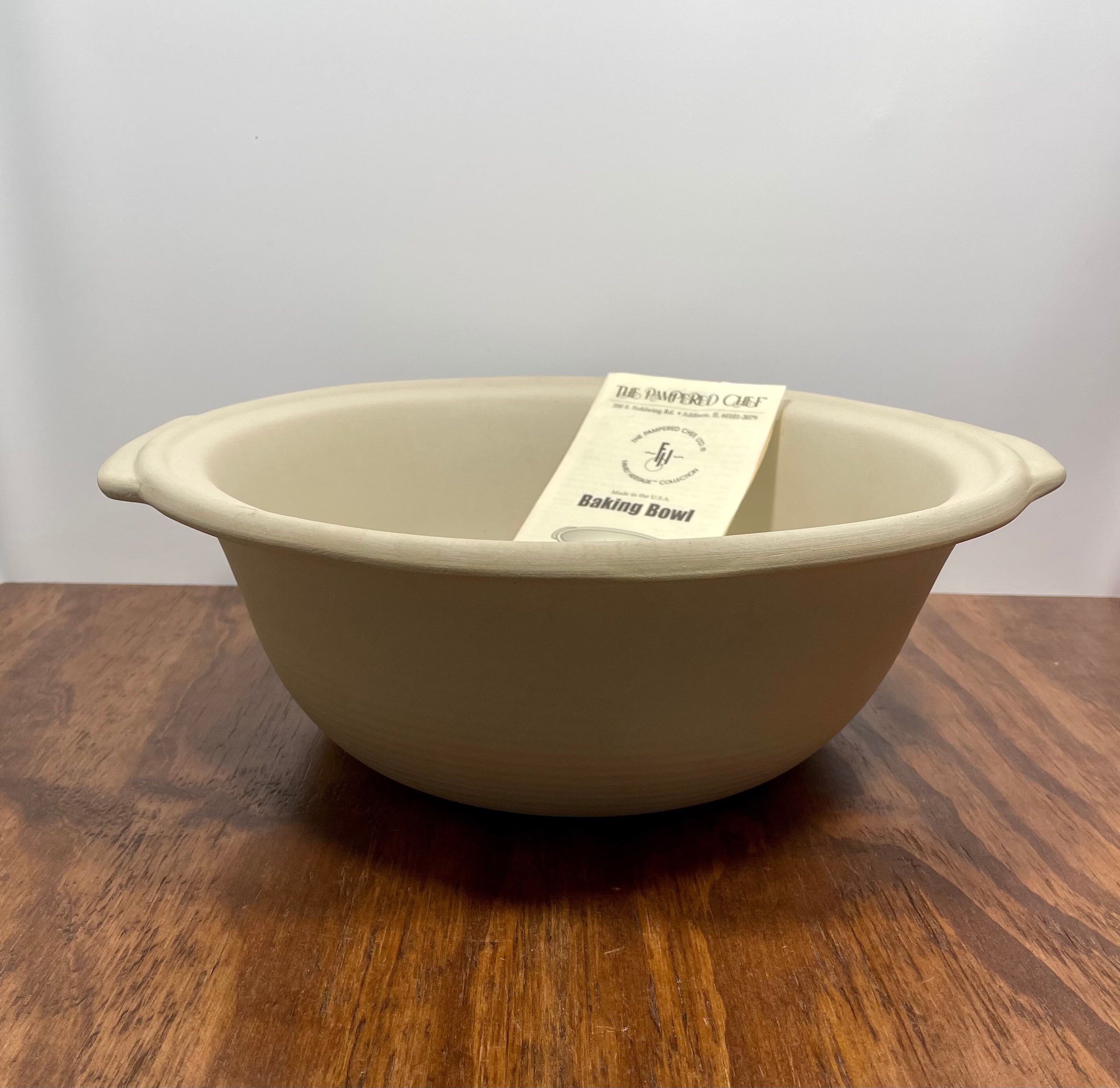 The Pampered Chef Large Baking Bowl 1450, 12 Stoneware, Family Heritage  Classics Collection, 1990's 