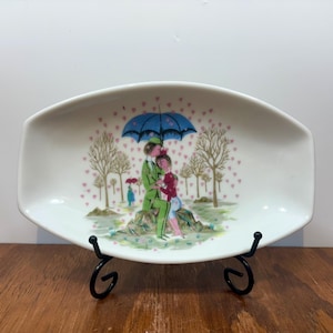 Vintage Rosenthal Trinket Dish – Raymond Peynet “Lovers Under Umbrella” – 1960s-70s Germany