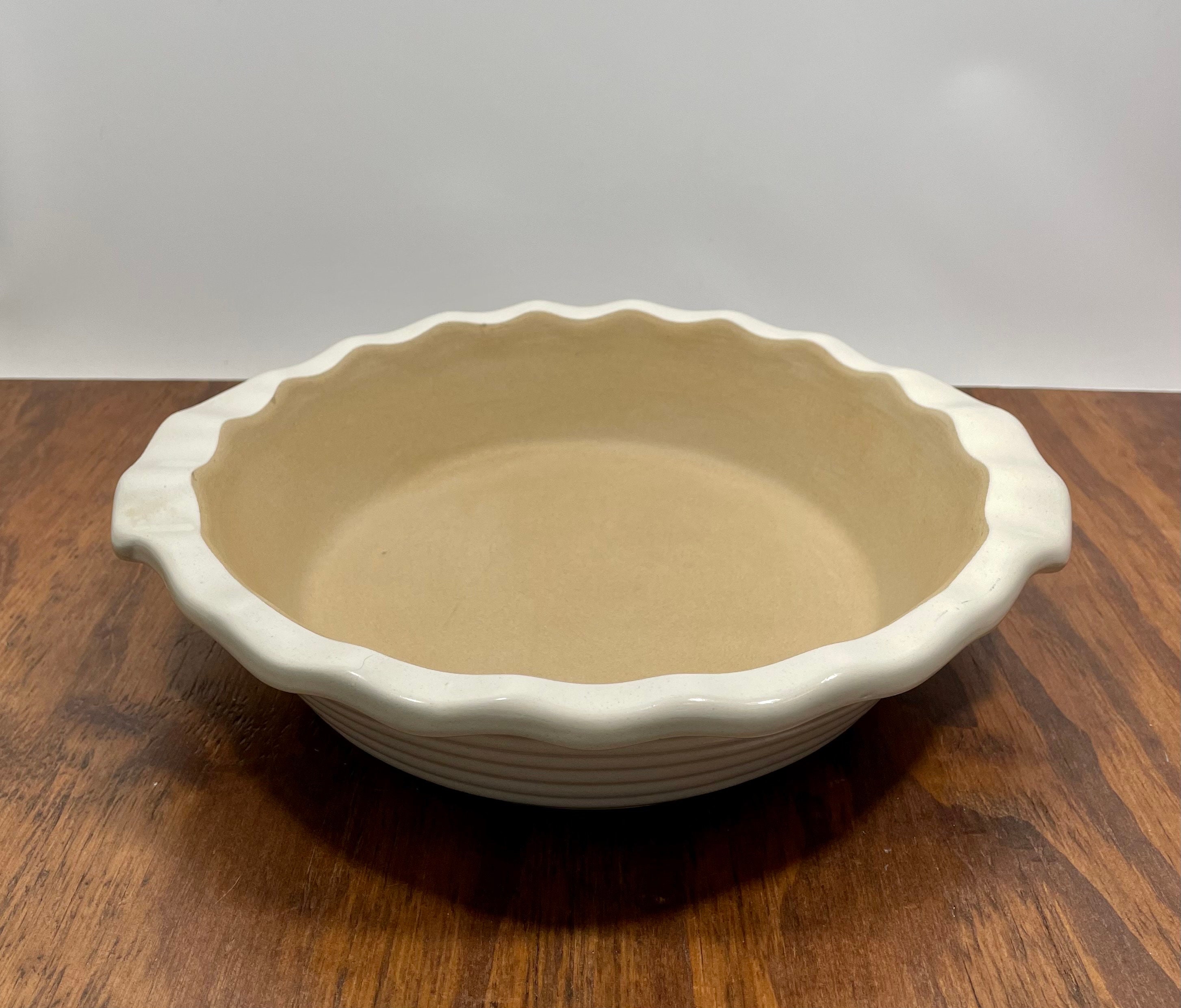 Stoneware Pie Dish Fluted 9 Inch Deep Dish Ceramic Pie Pan Farmhouse  Pottery Handmade in USA Araucana Blue Jefferson Street 