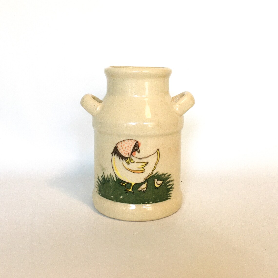 Vintage Ceramic Milk Jug Vase Utensil Holder Container Hen and Etsy