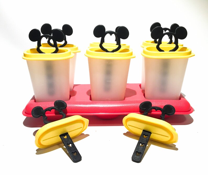 Vintage Tupperware Mickey Mouse Ice Pop Set Ice Tups Complete | Etsy