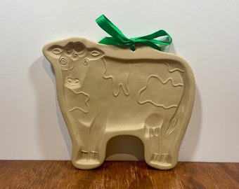 Vintage Brown Bag Cookie Mold – Cow by Hill Design – 1986 – Farmhouse Kitchen Decor – Collectible Cookie Press – Cow Mold – Made in USA