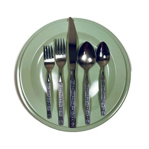 Cubiertos de acero inoxidable Oneida Distinction Capri – Piezas de repuesto individuales o juego de 5 piezas – Usted elige – Diseño floral vintage