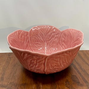 Bordallo Pinheiro Pink Cabbage Large Salad Bowl 11.5&quot; Diameter