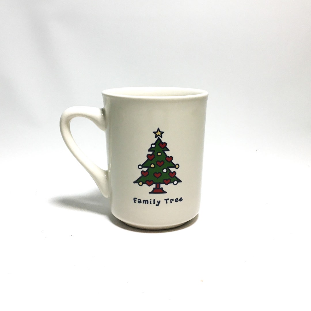 Life is Good Mug Christmas Tree Mug Vintage Family Tree Hearts Etsy