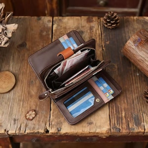 Woven Leather Wallet | Colorful Braided Cowhide Clutch, Rustic Patchwork Purse