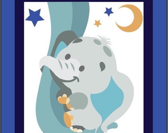 Modello trapunta elefante