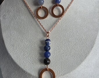 Copper and Sodalite Abstract Set