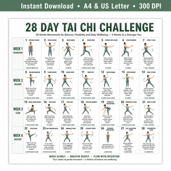 Tai Chi Walking Printable - Etsy