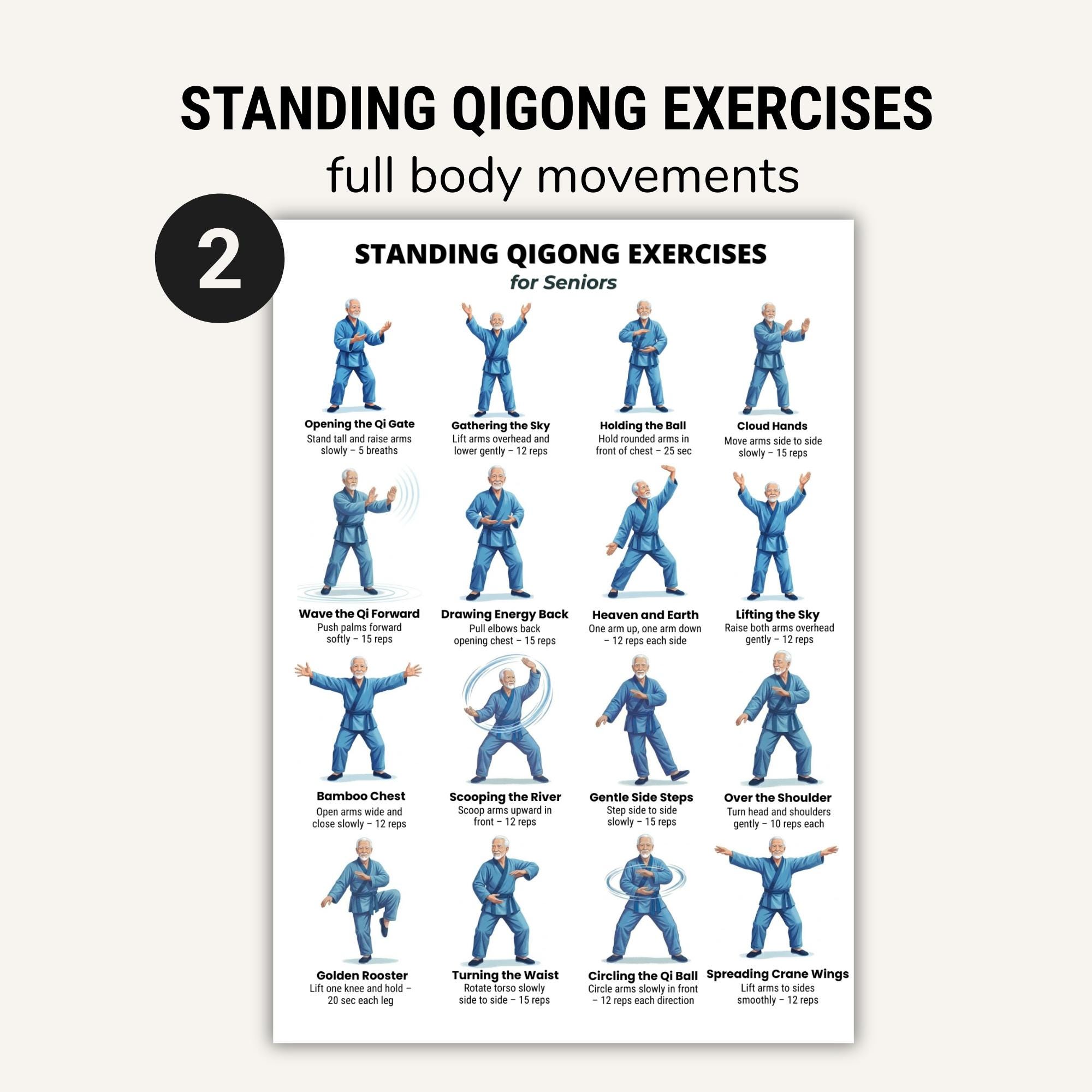 Qigong Daily Routine Bundle Printable Charts Morning Standing And qigong-daily-routine-bundle-printable-charts-morning-standing-and
