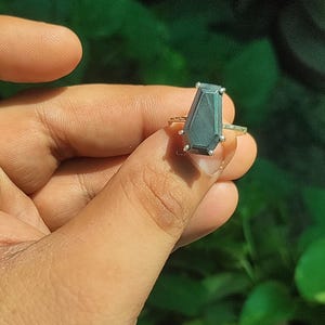 Coffin Ring, Sterling Silver Coffin Statement Ring, Gothic Jewelry for Her, Alternative Engagement Ring, Witchy Aesthetic,Dark Academia Ring