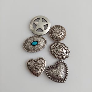 Western Concho - Antique Silver - Screw Back for Leathercraft, Belts end Saddles - Western Hardware