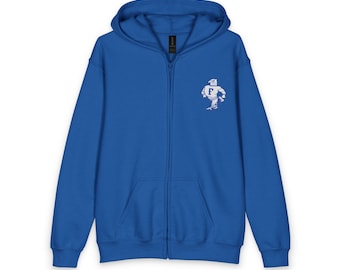 Youth Friendsville Vintage mascot zipped hoodie