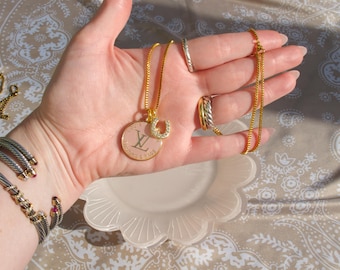 Upcycled Designer Necklace | Designer Charm Necklace | Repurposed Luxury Necklace | Sustainable Luxury Jewelry | Reworked Designer Jewelry