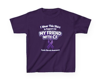 Kids Tee  CF Support" Cystic Fibrosis Awareness