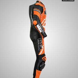 Men’s KTM Motorcycle Leather Suit - KTM Motorbike Suit - Riding Gear Track Suit - KTM Biker Racing Suit Full Set - Armored Track Gear Set image 5