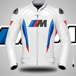 BMW Motorrad Leather Motorcycle Jacket - Custom Biker Racing Jacket - CE Armor Motorbike Sports Riding Moto Gear - BMW Leather Jacket