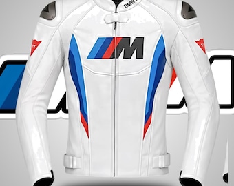 BMW Motorrad Leather Motorcycle Jacket - Custom Biker Racing Jacket - CE Armor Motorbike Sports Riding Moto Gear - BMW Leather Jacket