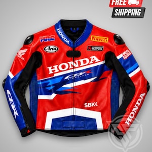 Honda CBR Motorcycle Racing Jacket – Custom Riding Jacket | Cowhide Leather Motorcycle Jacket – CE Armor Biker Racing Gear –  Gift For Him