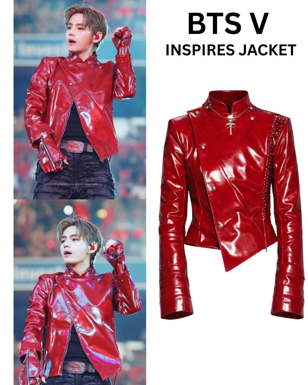 Bts Bomber Jacket Red - Etsy