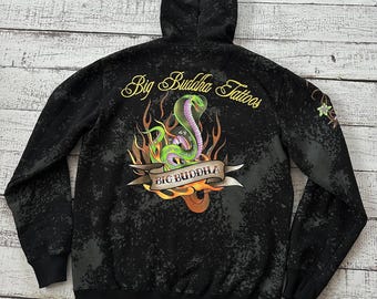 Fishbone big buddha y2k Tattoos im winterlichen Stil XL