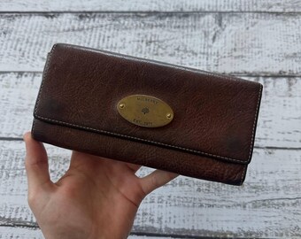 Vintage mulberry eiken leren portemonnee