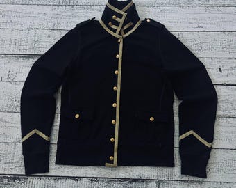 Rare vintage Polo Ralph Lauren military napoleon button jacket L