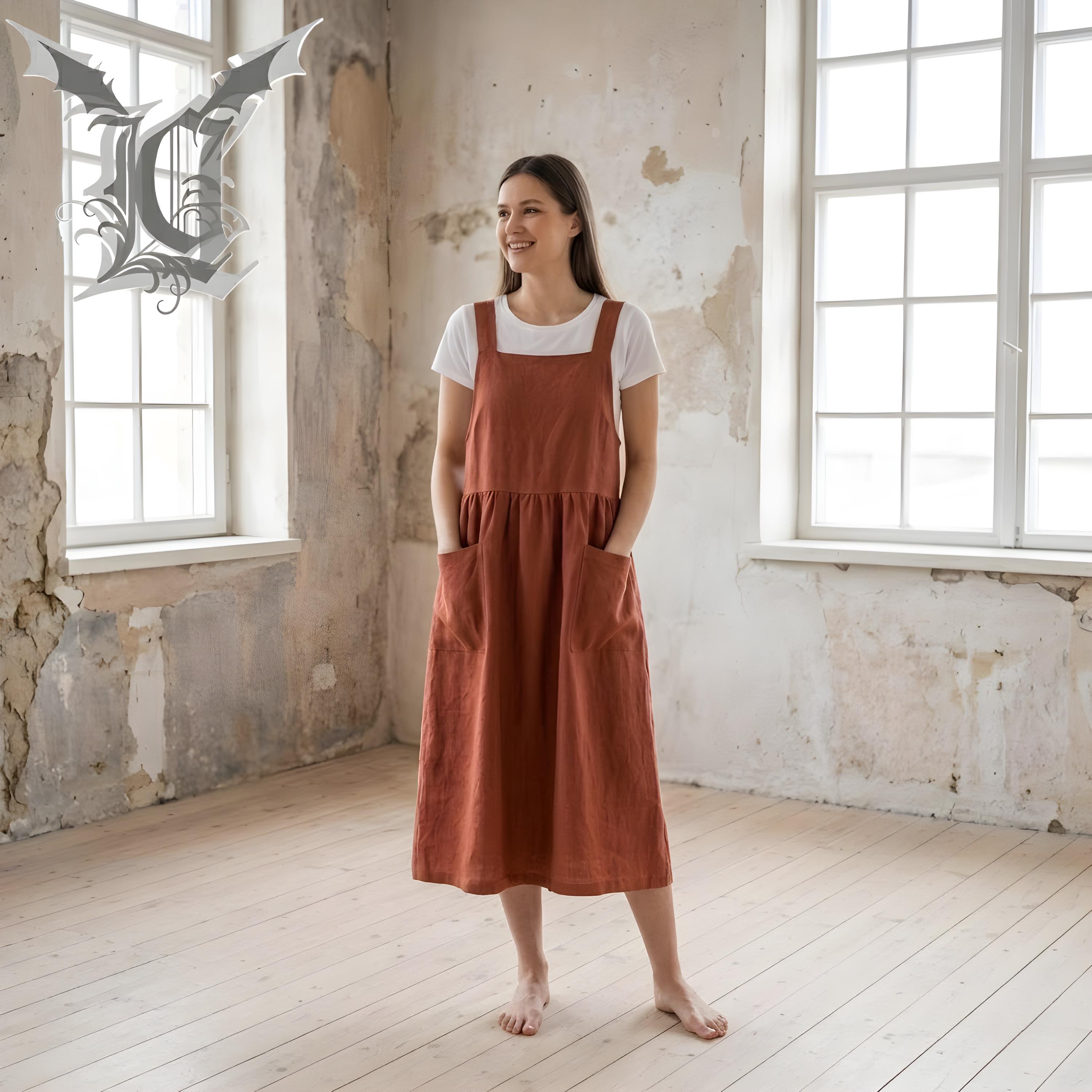 brown dungaree dress Louanne Slinky Long Sleeve Maxi Dress / Burgundy | MESHKI main image 1