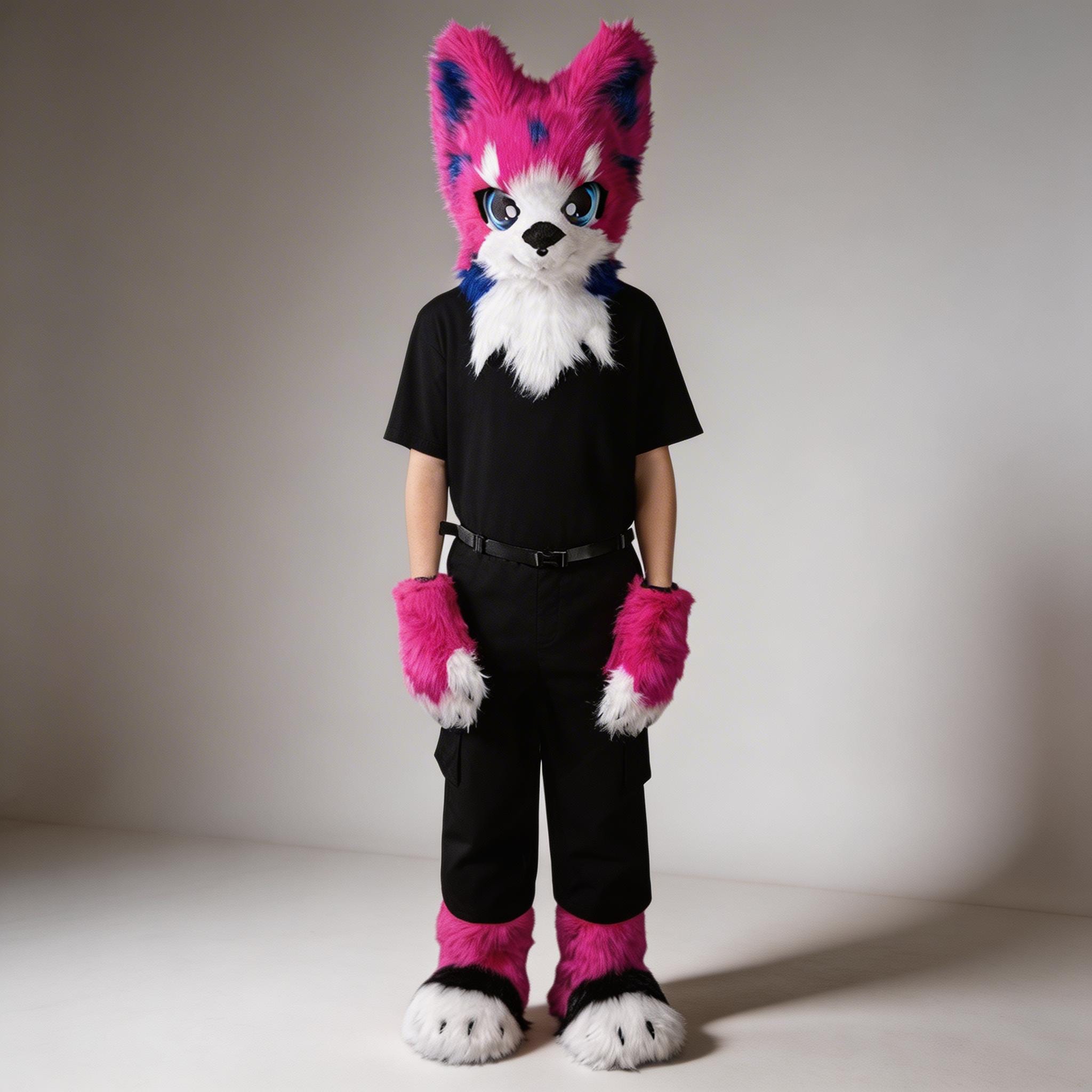 Kemono Fox Fursuit Head – Anime Style Furry Mask, Colorful Animal ...