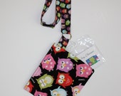 Owls Lanyard Pouch Key Ring, Life's a Hoot Owl Breakaway Clasp Lanyard KeyRing ID Set