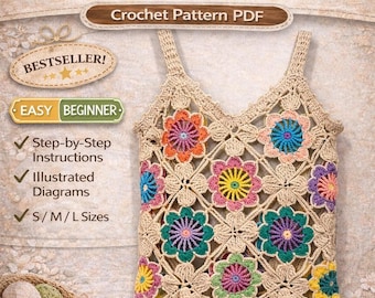 FLOWER MESH TOP Häkelanleitung pdf
