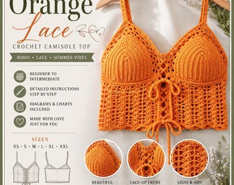 Sunset Lace Crochet Top PDF Pattern