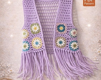 Lavendel Daisy Fransen Weste
