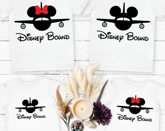 Disney Bound Airplane Shirt, Disney Family Tee, Custom Disney Trip Tee, Valentines Day Gift,Disneyworld Group Tee,Mickey and Minnie Airplane