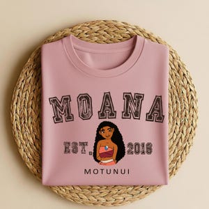 Camiseta retro de la princesa Moana de Disney, Parque Mágico, camiseta de princesa Disney, camiseta de Moana (estreno 2016), camiseta Motunui, camiseta vintage de dibujos animados imagen 6