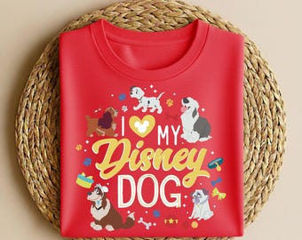 Disney Dogs Shirt, Lady and the Tramp Shirt, Pluto Disney Puppy Tee, Disney Pet Lovers Shirt, I Love My Disney Dog Shirt