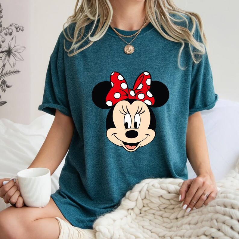 Minnie Mouse T Shirt, Disney Minnie Shirt, Minnie Checkered Shirt, Disney Gift Shirts, Disney Shirts Kids, Minnie Shirt afbeelding 6