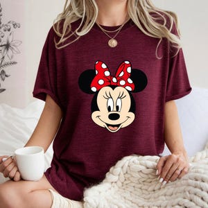 Minnie Mouse T Shirt, Disney Minnie Shirt, Minnie Checkered Shirt, Disney Gift Shirts, Disney Shirts Kids, Minnie Shirt afbeelding 5