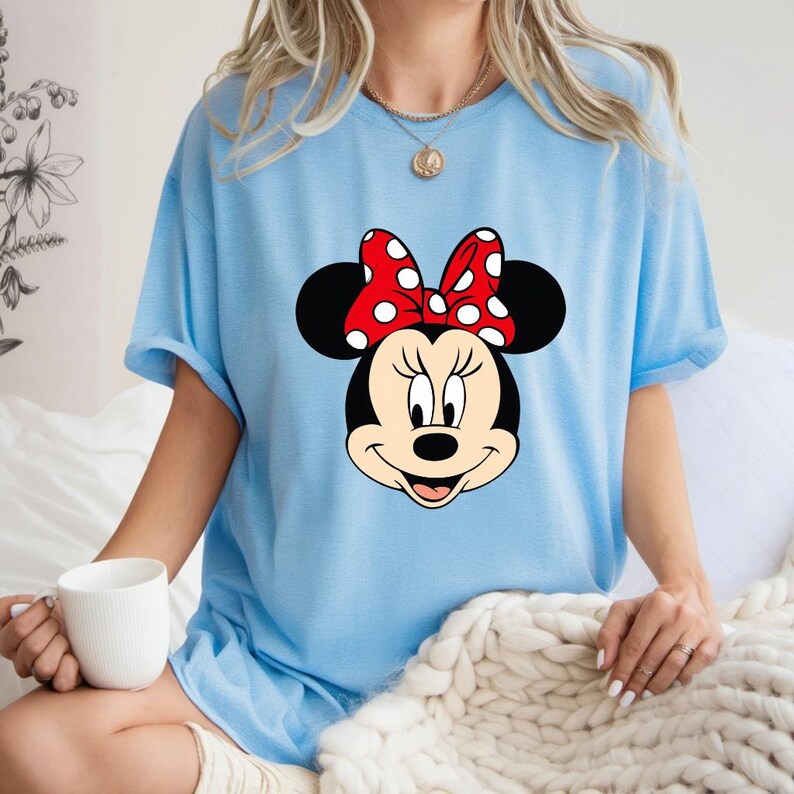 Minnie Mouse T Shirt, Disney Minnie Shirt, Minnie Checkered Shirt, Disney Gift Shirts, Disney Shirts Kids, Minnie Shirt afbeelding 7
