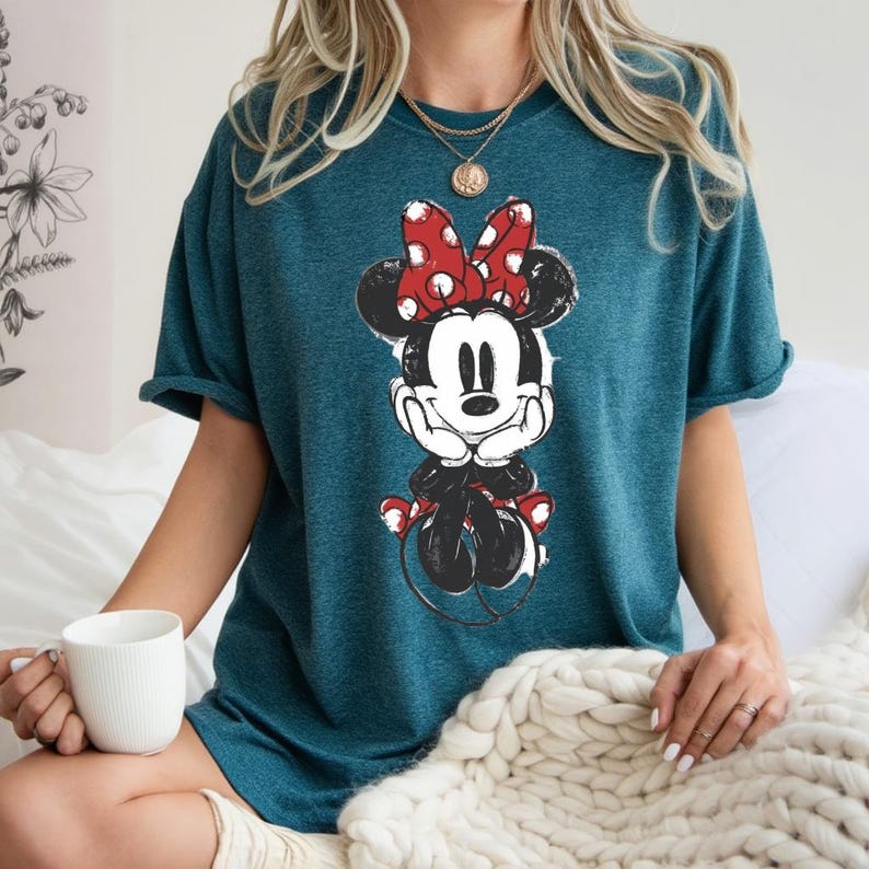 Disney Classic Minnie Mouse Shirt Retro Minnie T-Shirt for Disneyland Trip, Disneyland Holiday Family Matching Shirt, Disney Minnie Gift Tee image 12