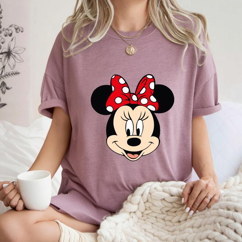 Minnie Mouse T Shirt, Disney Minnie Shirt, Minnie Checkered Shirt, Disney Gift Shirts, Disney Shirts Kids, Minnie Shirt afbeelding 13