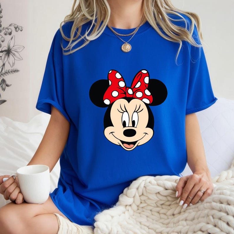 Minnie Mouse T Shirt, Disney Minnie Shirt, Minnie Checkered Shirt, Disney Gift Shirts, Disney Shirts Kids, Minnie Shirt afbeelding 8