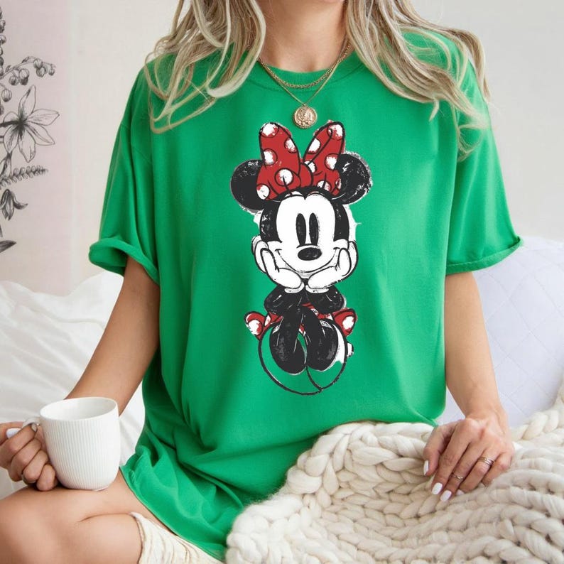 Disney Classic Minnie Mouse Shirt Retro Minnie T-Shirt for Disneyland Trip, Disneyland Holiday Family Matching Shirt, Disney Minnie Gift Tee image 8