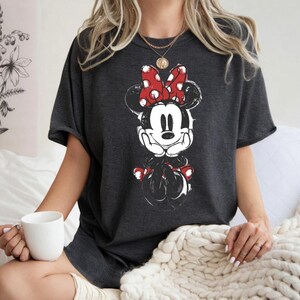 Disney Classic Minnie Mouse Shirt Retro Minnie T-Shirt for Disneyland Trip, Disneyland Holiday Family Matching Shirt, Disney Minnie Gift Tee image 11