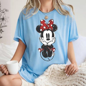 Disney Classic Minnie Mouse Shirt Retro Minnie T-Shirt for Disneyland Trip, Disneyland Holiday Family Matching Shirt, Disney Minnie Gift Tee image 6