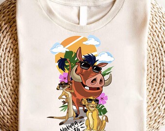 Hakuna Matata Shirt, Simba Timon Pumbaa Sunglasses Tee, Disney Lion King Family Vacation Tee, Lion King Characters Vacation Tee