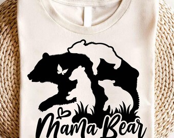 Mama Bear T-Shirt, Funny Mother's Day Gift, Cute Mom Shirt, Mom-Life Shirt, Gift For Mothers, New Mom Shirt